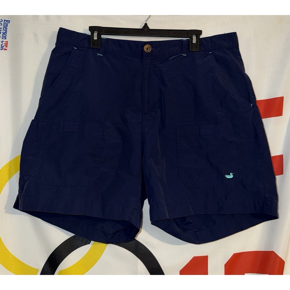Southern Marsh Shorts Mens XL Navy Blue Pockets Fishing Casual Nylon